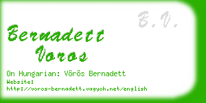 bernadett voros business card