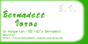 bernadett voros business card